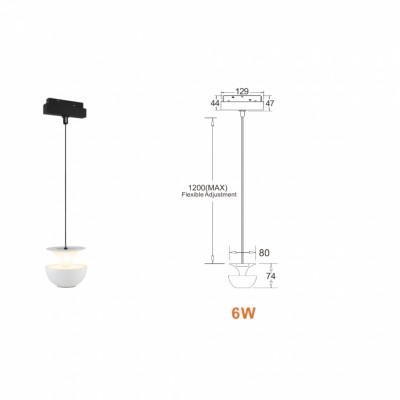 Магнитный трековый светильник iLEDEX TECHNICAL VISION 4822-012-D80-6W-38DG-4000K-BK