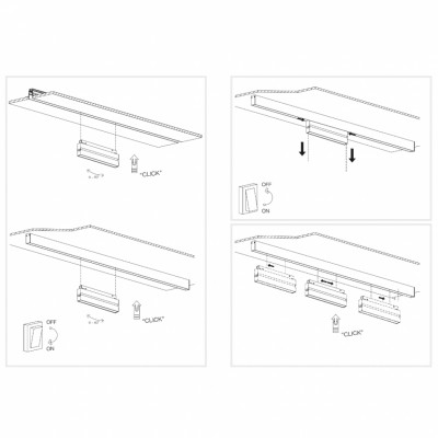 Поворотный магнитный трековый светильник iLEDEX TECHNICAL VISION 4822-004-L602-24W-110DG-3000K-WH