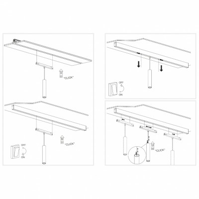 Акцентный магнитный трековый светильник iLEDEX TECHNICAL VISION SMART 4822-008-H300-10W-24DG-WH