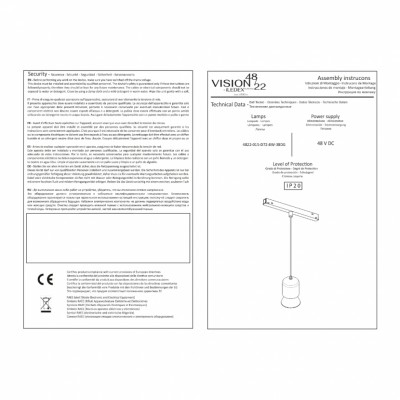 Магнитный трековый светильник iLEDEX TECHNICAL VISION SMART 4822-015-D72-8W-38DG-WH