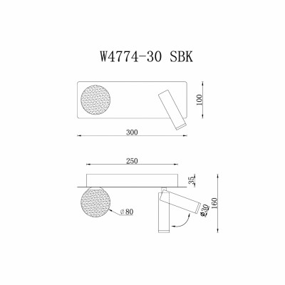 Светильник настенный iLedex Telescope W4774-30 SBK