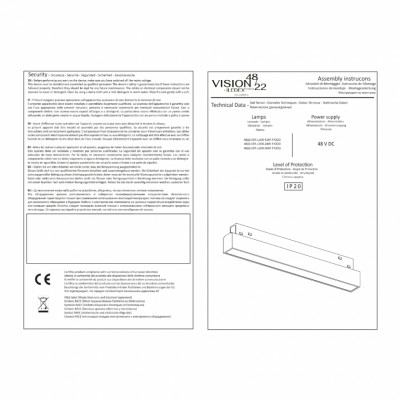 Магнитный трековый светильник iLEDEX TECHNICAL VISION 4822-001-L300-12W-110DG-4000K-WH