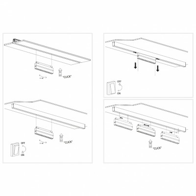 Поворотный магнитный трековый светильник iLEDEX TECHNICAL VISION 4822-003-L120-6W-38DG-4000K-WH