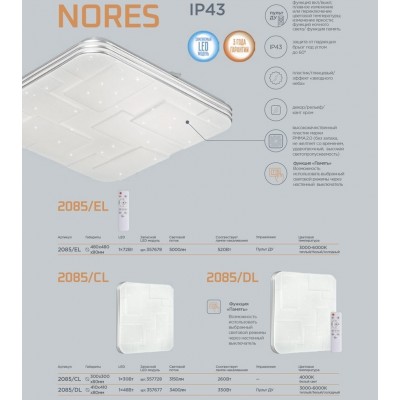 Светодиодный настенно-потолочный светильник SONEX NORES 2085/EL