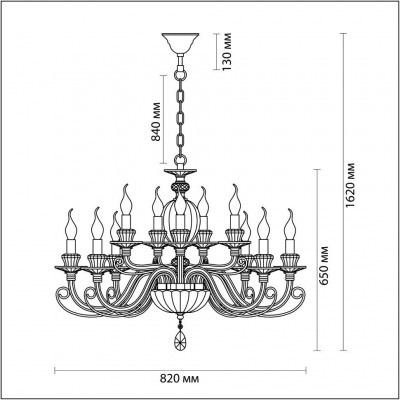 Люстра подвесная Odeon Light SIENA 3929/15