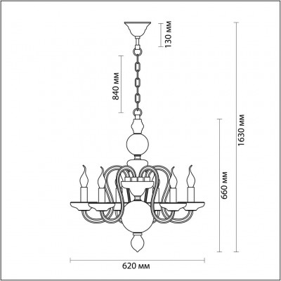 Люстра подвесная Odeon Light CHICCA 3933/6