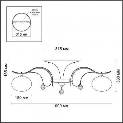 Люстра потолочная Odeon Light ADDA 3954/8C