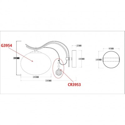 Бра Odeon Light ADDA 3954/1W