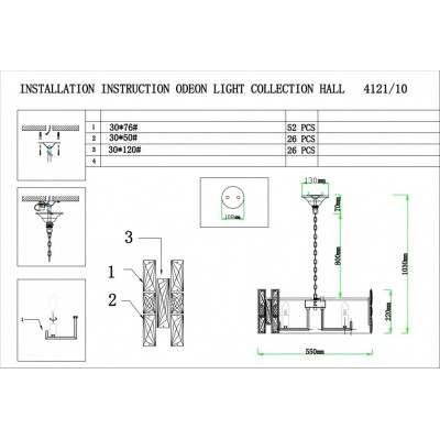 Люстра подвесная Odeon Light Diora 4121/10