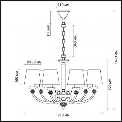 Люстра подвесная Odeon Light Chester 4183/6