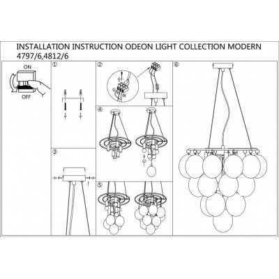 Люстра подвесная Odeon Light Grape 4797/6