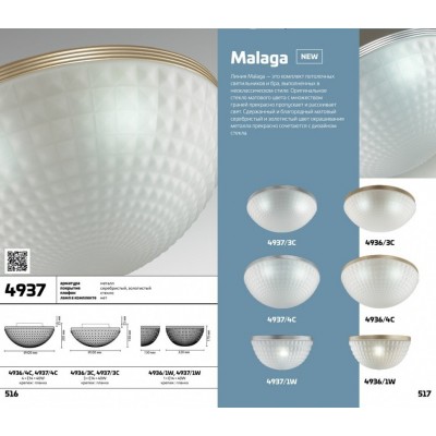 Потолочный светильник Odeon Light Malaga 4937/4C