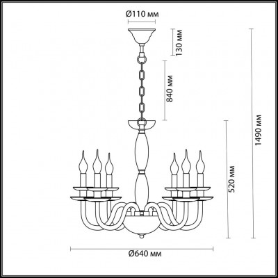 Люстра подвесная Odeon Light Capri 4188/6