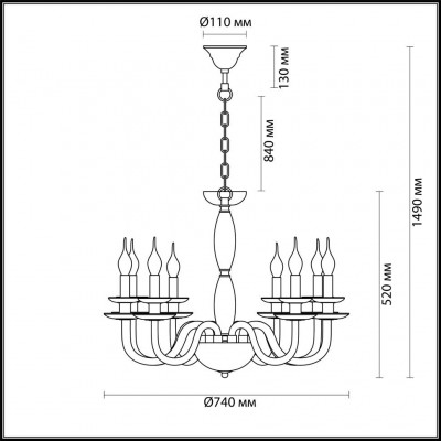 Люстра подвесная Odeon Light Capri 4188/8