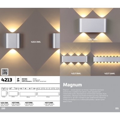 Светодиодный настенный светильник Odeon Light Magnum 4213/2WL