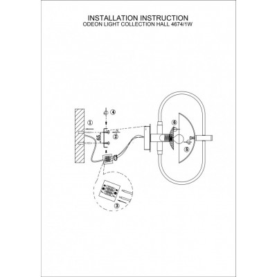 Бра Odeon Light Granta 4674/1W