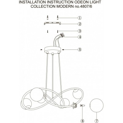 Люстра подвесная Odeon Light Slota 4807/6