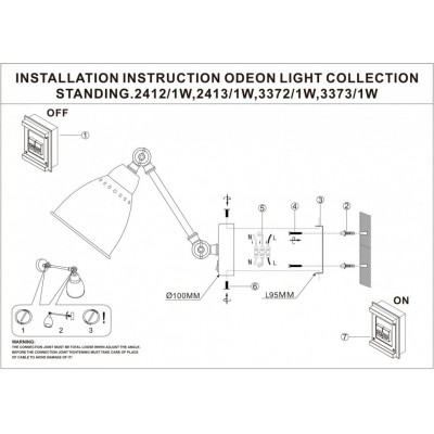 Бра Odeon Light CRUZ 3372/1W