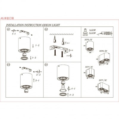 Потолочный Спот Odeon Light MONTALA 3577/2C