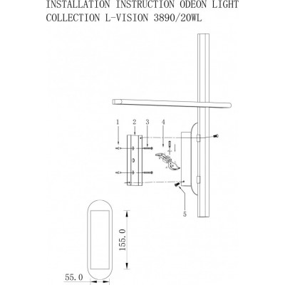 Светодиодный настенный светильник Odeon Light Rudy 3890/20WL