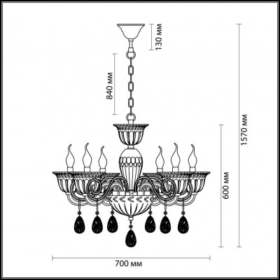 Люстра подвесная Odeon Light NINFEA 3930/6