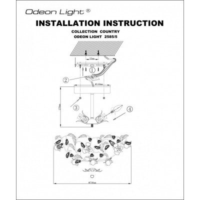 Люстра потолочная Odeon Light OXONIA 2585/5