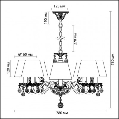 Люстра подвесная Odeon Light MAGALI 3229/8