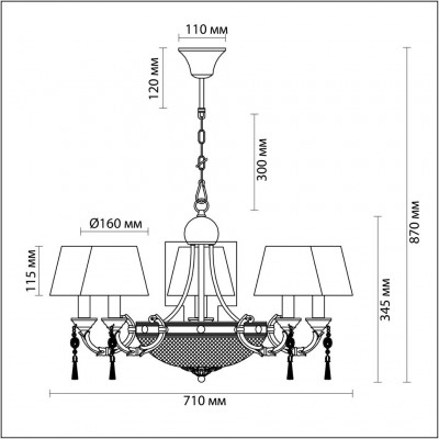 Люстра подвесная Odeon Light FLAVIA 3413/8