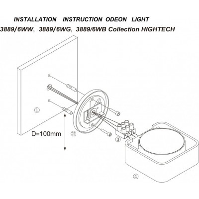 Светодиодный настенный светильник Odeon Light Paco 3889/6WB