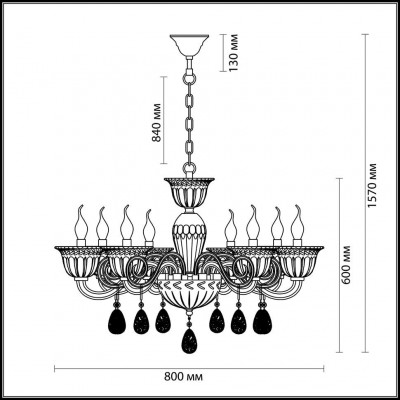 Люстра подвесная Odeon Light NINFEA 3930/8