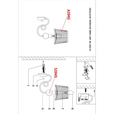 Бра Odeon Light MOLINARI 3945/1W