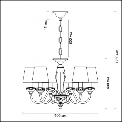 Люстра подвесная Odeon Light MAREA 3948/6