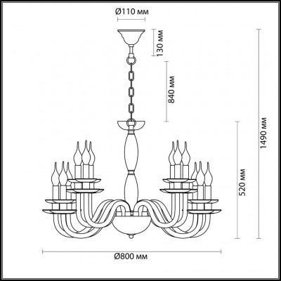 Люстра подвесная Odeon Light Capri 4188/12