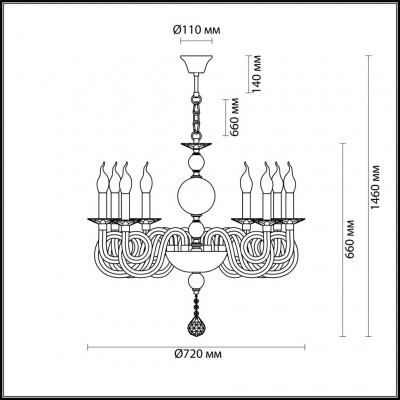 Люстра подвесная Odeon Light Iria 4601/8