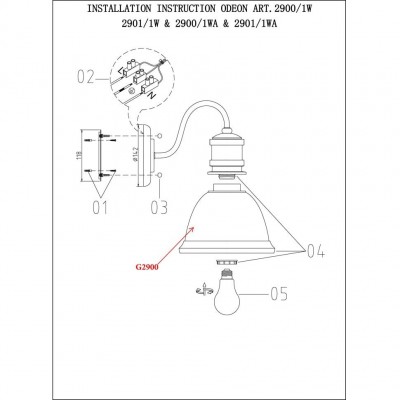 Бра Odeon Light TALVA 2901/1W