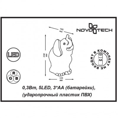 Ночник светодиодный с выключателем Novotech NIGHT LIGHT 357424