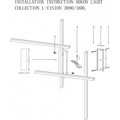 Светодиодный настенный светильник Odeon Light Rudy 3890/36WL