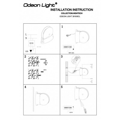 Уличный светодиодный настенно-потолочный светильник Odeon Light Arrow 3916/9CL