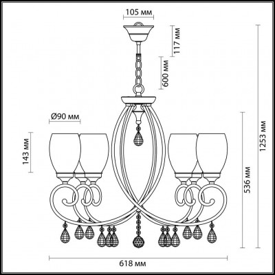 Люстра подвесная Odeon Light MAGENTA 3923/6