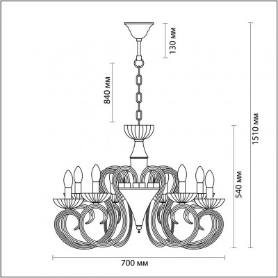 Люстра подвесная Odeon Light ZEFIRO 3932/8