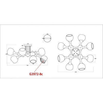 Люстра потолочная Odeon Light MIOLLA 3972/8C