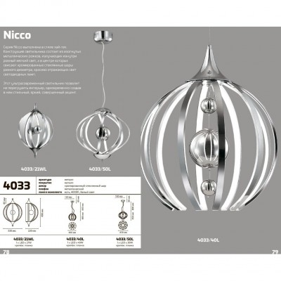 Светодиодный подвесной светильник Odeon Light NICCO 4033/50L