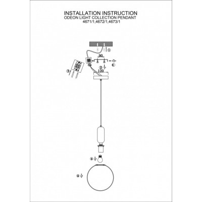 Подвесной светильник Odeon Light Okia 4673/1