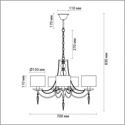 Люстра подвесная Odeon Light OFELIA 3210/5