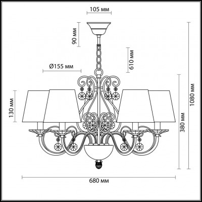 Люстра подвесная Odeon Light ZIBILLE 3396/5