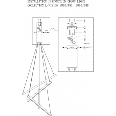 Светодиодная подвесная люстра Odeon Light COMETA 3860/48L