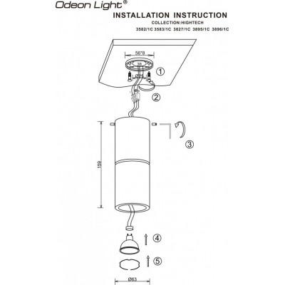 Потолочный светильник Odeon Light Duetta 3896/1C