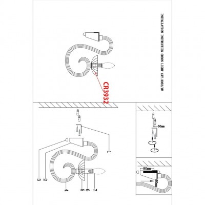 Бра Odeon Light ZEFIRO 3932/1W