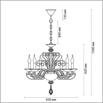 Люстра подвесная Odeon Light FAVOLA 3949/6