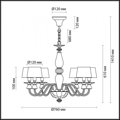 Люстра подвесная Odeon Light Amalia 4198/6